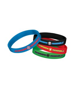 Amscan Inc. Marvel Avengers Powers Unite Rubber Bracelets 4/pk