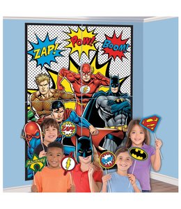 Amscan Inc. Justice League Heroes Unite  Scene Setter with Props 59X65 Inches 16 pcs