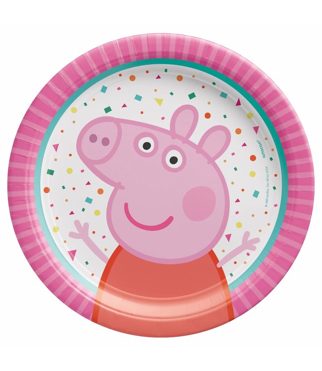 Amscan Inc. Peppa Pig Confetti Party 7 Inch Round Plate