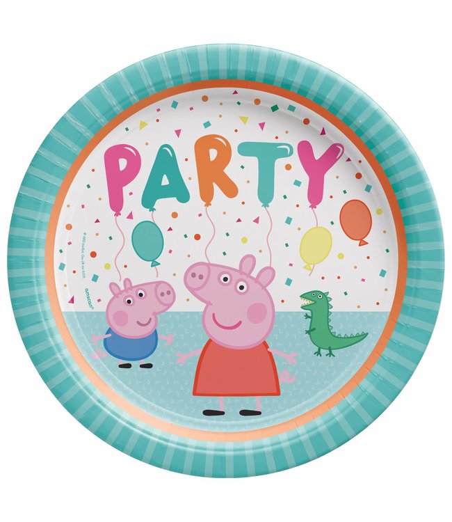 Amscan Inc. Peppa Pig Confetti Party 9 Inch Round Plate