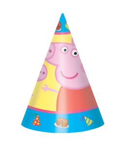 Amscan Inc. Peppa Pig  Paper Cone Hats 6 Inches 8/pk