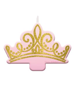 Amscan Inc. Disney Princess Glitter Candle (2 1/2X3 1/2) Inches