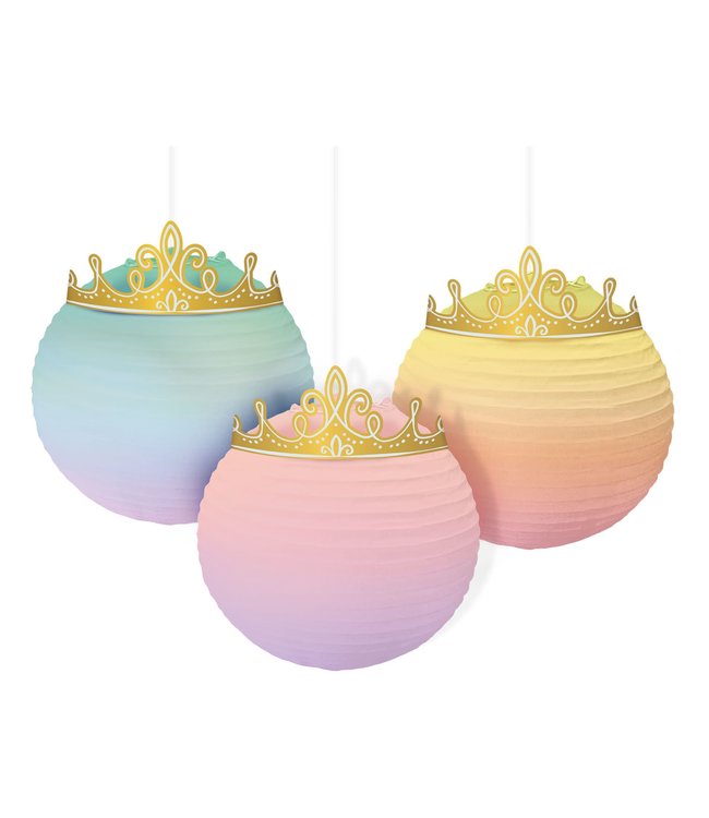 Amscan Inc. Disney Princess Embellished Lanterns (12 1/2X9 1/2) Inches 3/pk