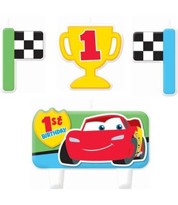 Amscan Inc. Disney Cars 1st Birthday Molded Cake Candle Set