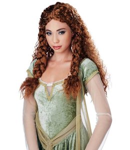 California Costumes Wig-Viking Princess Brunette