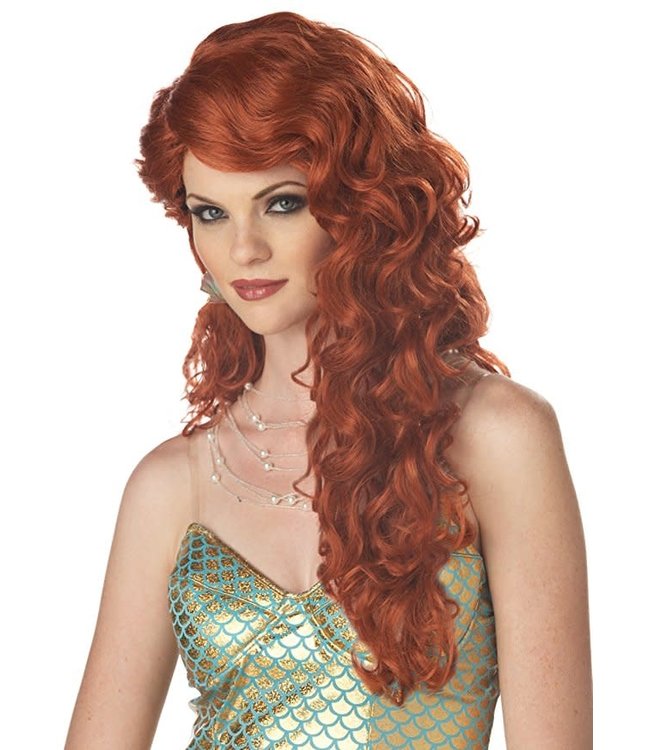 California Costumes Adult Long Wig - Mermaid Red