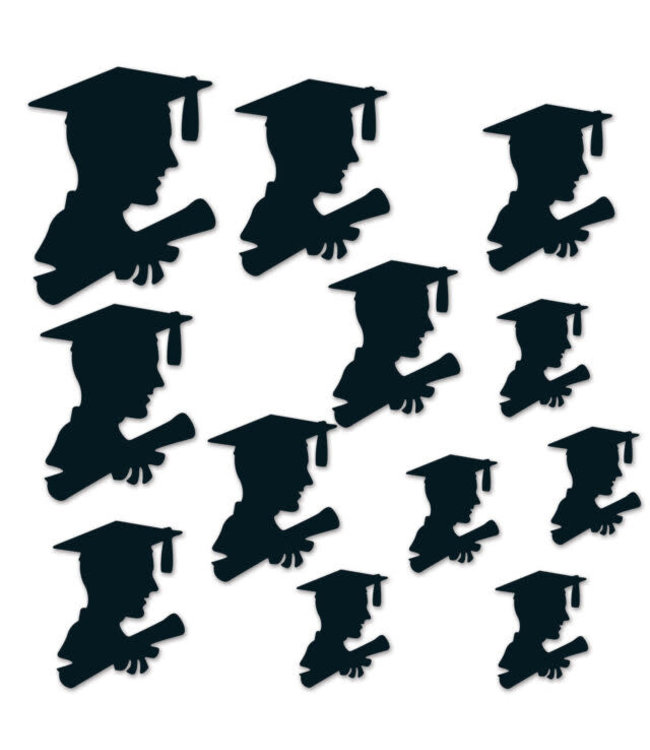 The Beistle Company Cutouts Boy Graduate Silhouettes 12/Pk