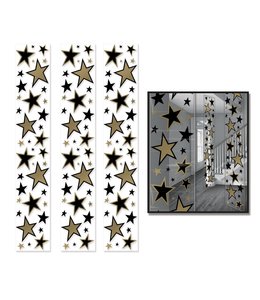 The Beistle Company Star Party Panels (12X 6) Inch-Black & Gold