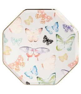 Meri Meri Dinner Plates (10.25x10.25) Inches 8/pk-Butterfly