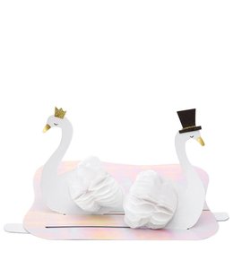 Meri Meri Swan Wedding Interactive Card  7 x 5 inches
