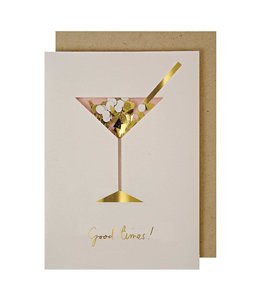 Meri Meri Cocktail Confetti Shaker Birthday Card 5 x 7 inches