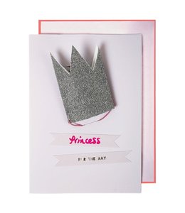 Meri Meri Glitter Princess Crown Birthday Card 5 x 7 inches