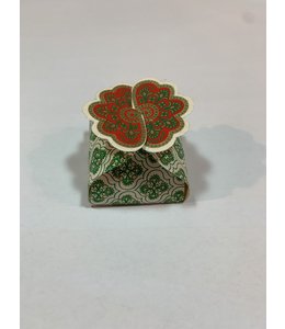 Zarine Baxter Folding Gift Pouch (5x5x2) cm-Floral Top Fold