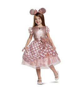 Disguise Rose Gold Minnie Deluxe Girls' Costume