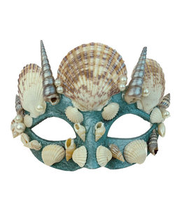 KBW Global Wild Shell Mermaid Mask-Teal/Ivory