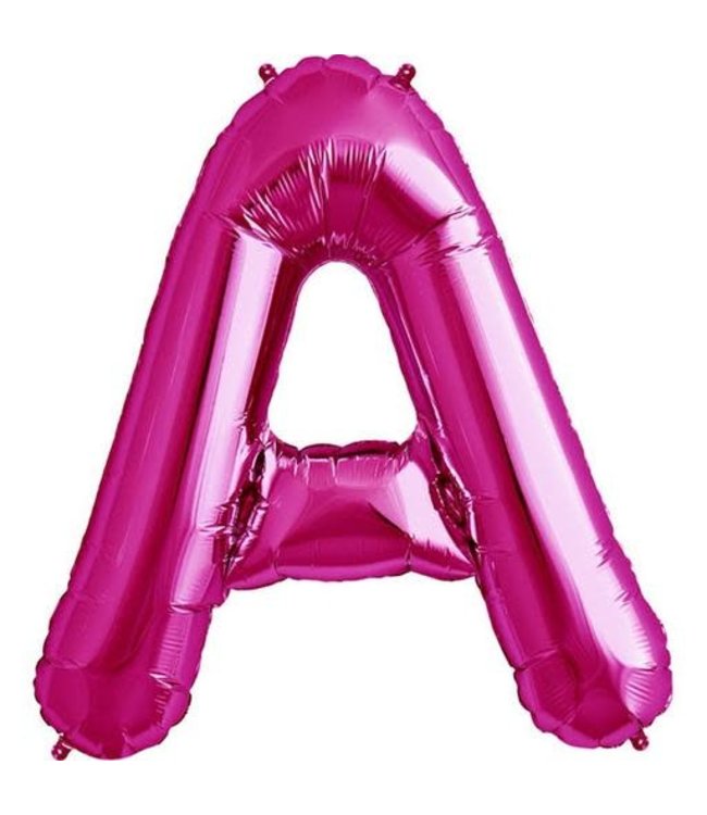 Ginger ray 16"Mylar Airfilled Balloon Rose Pink Letter A