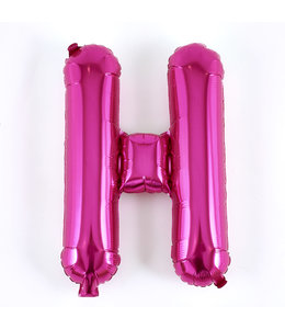 Ginger ray 16"Mylar Airfilled Balloon Rose Pink Letter H