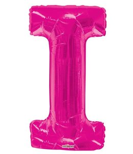 Ginger ray 16"Mylar Airfilled Balloon Rose Pink Letter I