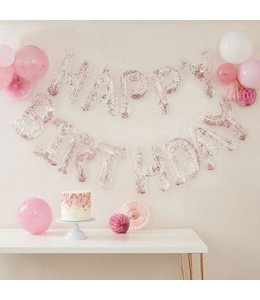 Ginger ray 16 Inch Mylar Airfilled Balloon Clear with confetti Letter A