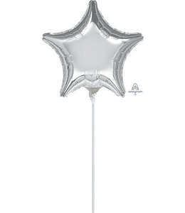 Anagram 4 Inch Star Balloon-Silver
