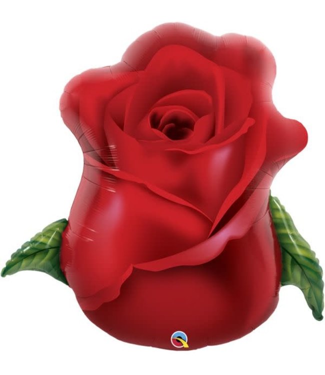 Qualatex 33 Inch Mylar Balloon Red Rose Bud