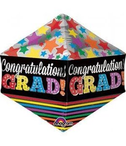 Anagram 21 Inch Mylar Shape Balloon-Congrats Grad Star Anglez
