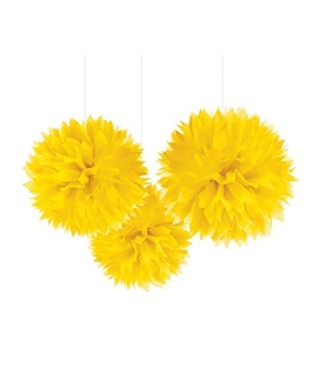 Amscan Inc. Paper Fluffy Decorations Yellow