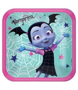 Amscan Inc. Disney Vampirina Square Plates, 9 Inch