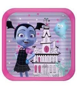 Amscan Inc. Disney Vampirina Square Plates, 7 Inch