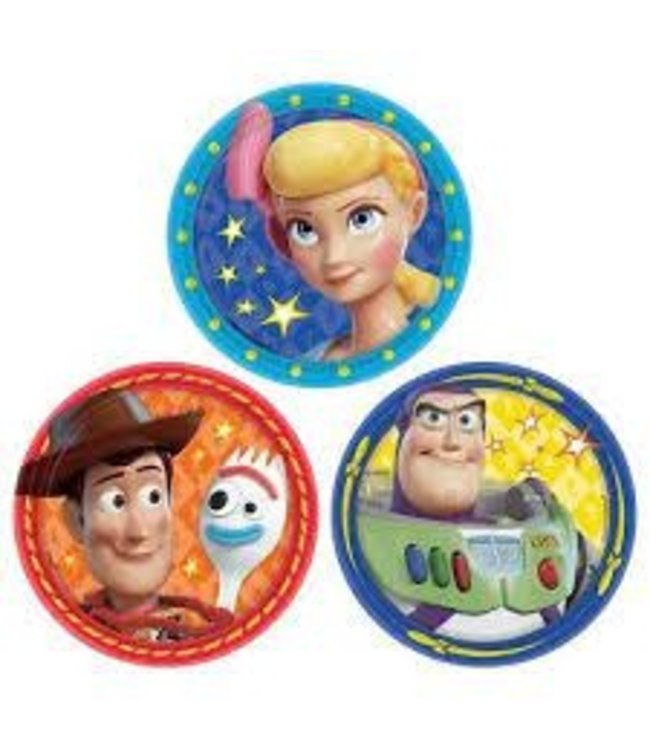 Amscan Inc. Disney/Pixar Toy Story 4 Assorted Round Plates, 7 Inch