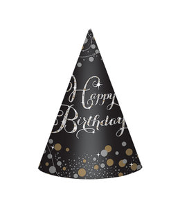 Amscan Inc. Sparkle Celebrartion - Cone Hat 8/pk