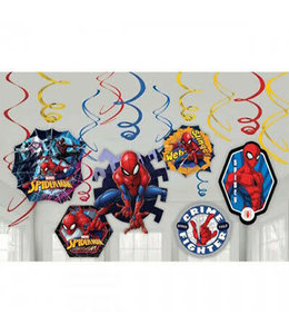 Amscan Inc. Spider man - Swirl Decoration 12/pk
