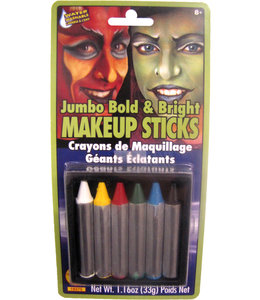 Rubies Costumes Jumbo Make Up Sticks-Bold/Bright
