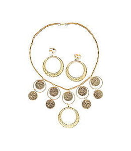 Rubies Costumes Gold Tone Necklace and Earring Set