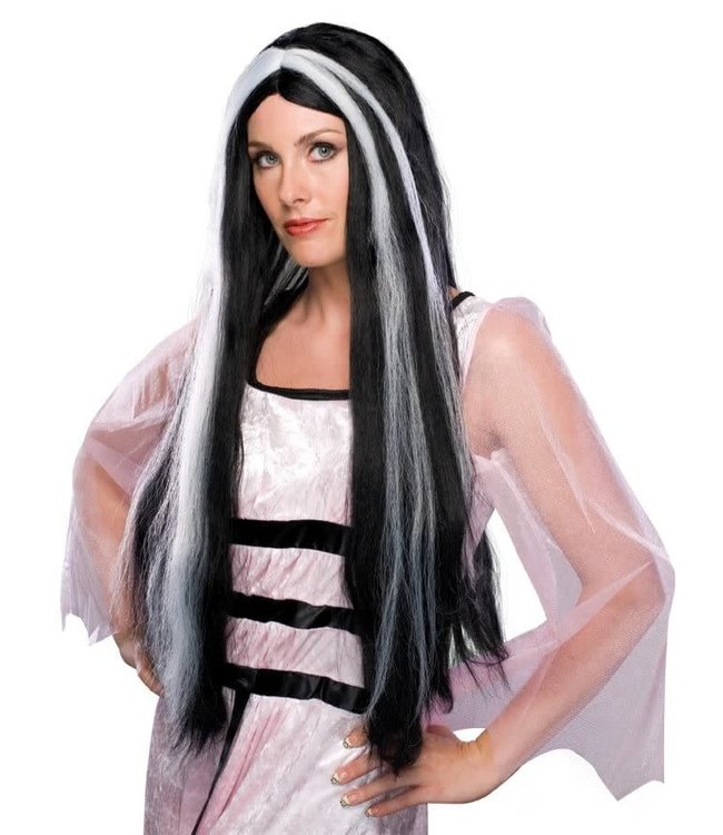 Rubies Costumes 28 Inch Grey Streak Vampira Wig