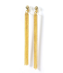 Forum Novelties GOLD CHAIN DISCO EARRINGS