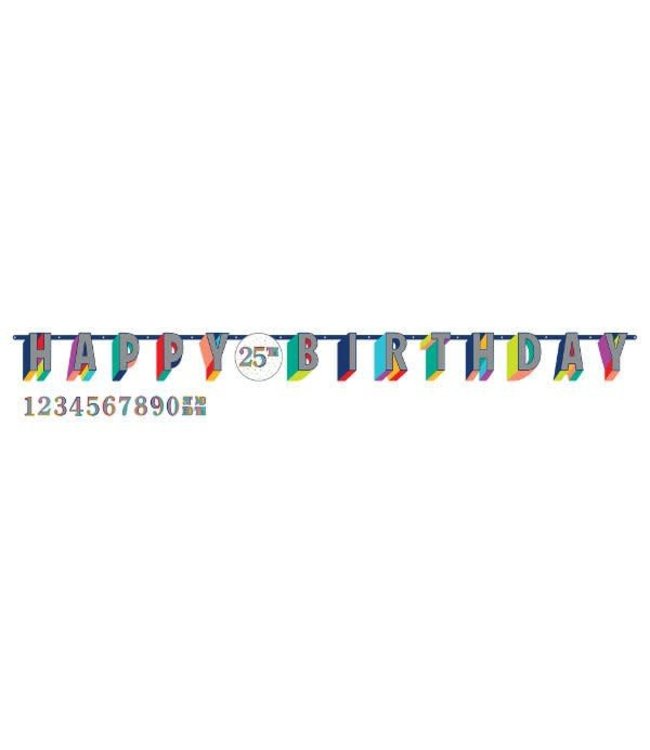 Amscan Inc. Here's To Your Birthday Jumbo Add-An-Age Letter Banner
