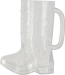 Oriental Trading Company Cowboy Plastic Boot Jug (12x6x16) cm W/ 4  shot glasses (5x2.5x6) cm