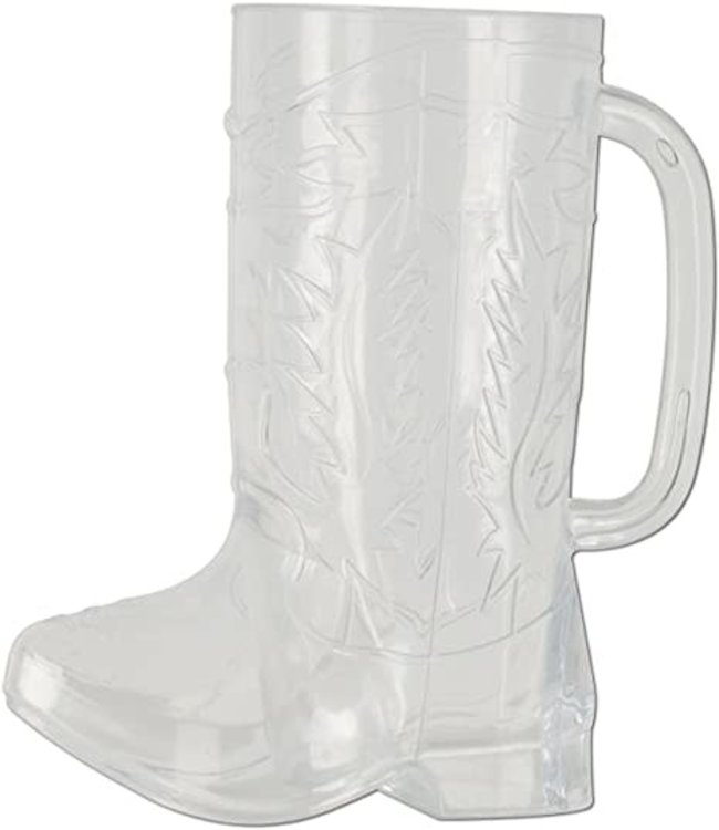 Oriental Trading Company Cowboy Plastic Boot Glass (12x6x16) cm W/ 3 Cowboy Plastic Boot shot glass (5x2.5x6) cm