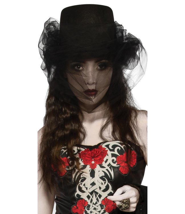 Rubies Costumes Hat - Heart of Darkness Top Hat W/Veil