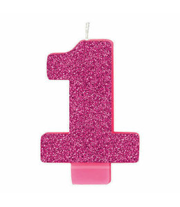 Amscan Inc. Candles - Glitter Pink Number 1