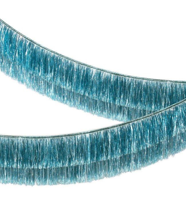 Meri Meri 6 foot Tinsel Fringe Garland-Blue