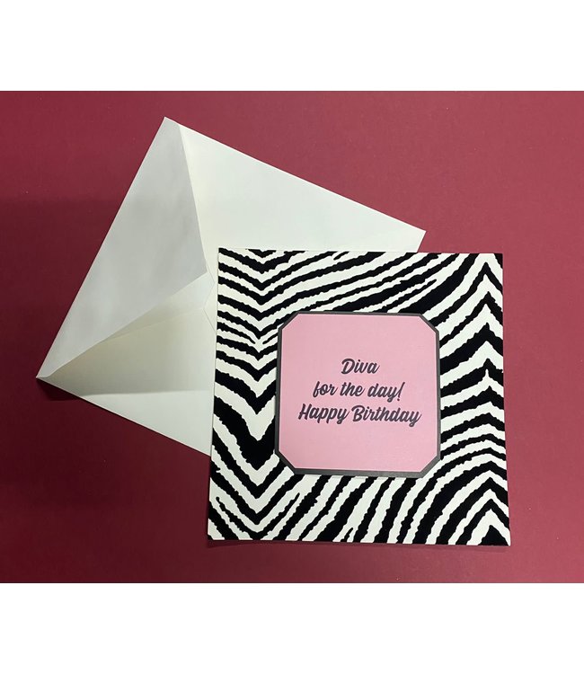 Greeting Card Happy Birthday-Diva For The Day