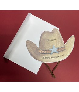 Greeting Card Happy Birthday-Cowboy Hat