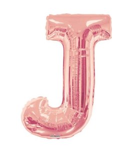 Conver USA 34 Inch Balloon Letter J Rose Gold