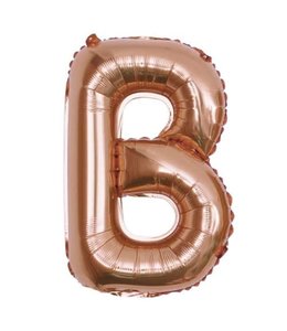 Partiesking 16 Inch Airfill Balloon Letter B Rose Gold