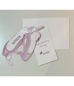 Greeting Card Happy Birthday-Ballet slippers
