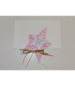 Greeting Card Happy Birthday-Zebra Star Wand