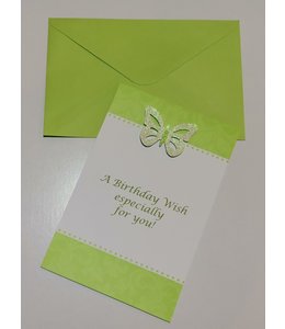 Greeting Card-Honeydew Butterfly Birthday