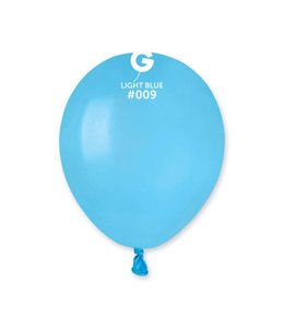 Gemar 5 Inch Latex Balloon 100 ct-Light Blue